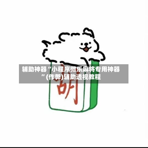辅助神器“小程序微乐麻将专用神器”(作弊)辅助透视教程-第3张图片