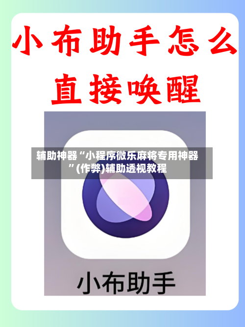 辅助神器“小程序微乐麻将专用神器”(作弊)辅助透视教程-第2张图片
