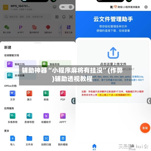 辅助神器“小程序麻将有挂没”(作弊)辅助透视教程-第2张图片