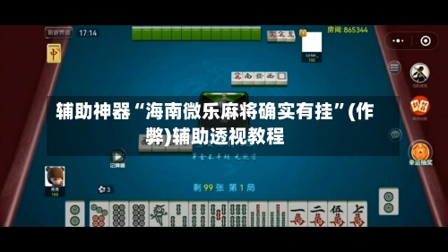 辅助神器“海南微乐麻将确实有挂	”(作弊)辅助透视教程-第3张图片