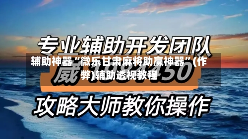 辅助神器“微乐甘肃麻将助赢神器”(作弊)辅助透视教程