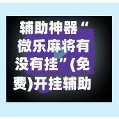 辅助神器“ 微乐麻将有没有挂”(免费)开挂辅助教学(最新辅助开挂教程)-第2张图片