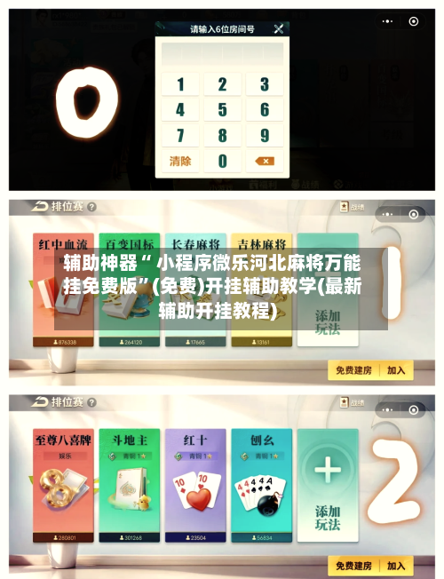 辅助神器“ 小程序微乐河北麻将万能挂免费版	”(免费)开挂辅助教学(最新辅助开挂教程)-第3张图片