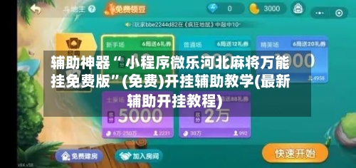 辅助神器“ 小程序微乐河北麻将万能挂免费版”(免费)开挂辅助教学(最新辅助开挂教程)-第2张图片