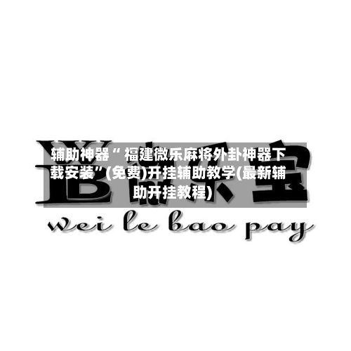 辅助神器“ 福建微乐麻将外卦神器下载安装”(免费)开挂辅助教学(最新辅助开挂教程)-第2张图片