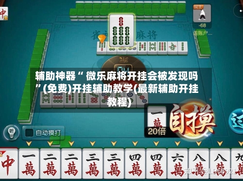 辅助神器“ 微乐麻将开挂会被发现吗	”(免费)开挂辅助教学(最新辅助开挂教程)-第3张图片