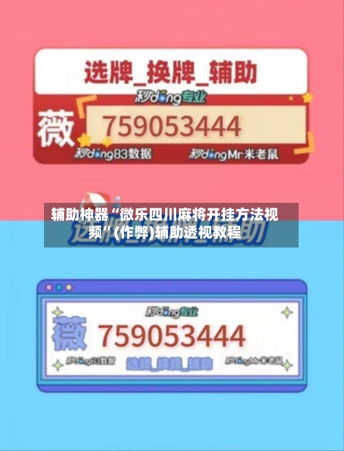 辅助神器“微乐四川麻将开挂方法视频”(作弊)辅助透视教程-第3张图片