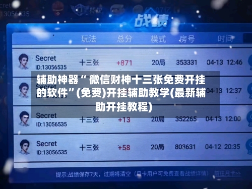 辅助神器“ 微信财神十三张免费开挂的软件”(免费)开挂辅助教学(最新辅助开挂教程)-第2张图片