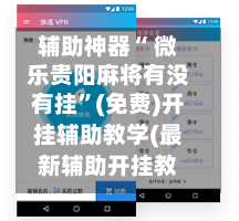 辅助神器“ 微乐贵阳麻将有没有挂”(免费)开挂辅助教学(最新辅助开挂教程)-第3张图片