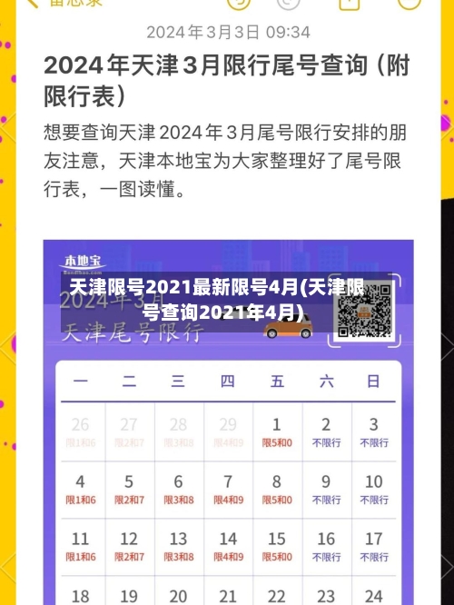 天津限号2021最新限号4月(天津限号查询2021年4月)-第2张图片