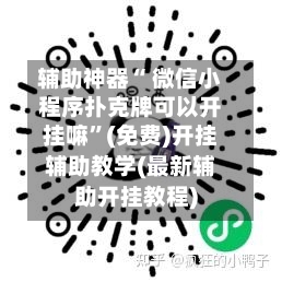 辅助神器“ 微信小程序扑克牌可以开挂嘛”(免费)开挂辅助教学(最新辅助开挂教程)-第2张图片
