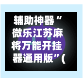 辅助神器“ 微乐江苏麻将万能开挂器通用版”(免费)开挂辅助教学(最新辅助开挂教程)-第2张图片