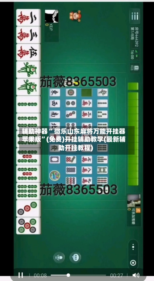 辅助神器“ 微乐山东麻将万能开挂器苹果版”(免费)开挂辅助教学(最新辅助开挂教程)