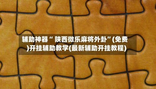 辅助神器“ 陕西微乐麻将外卦”(免费)开挂辅助教学(最新辅助开挂教程)-第2张图片