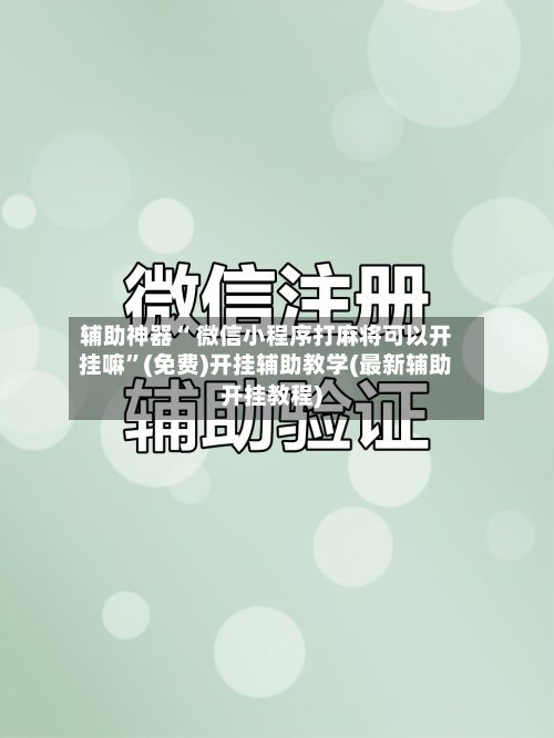 辅助神器“ 微信小程序打麻将可以开挂嘛	”(免费)开挂辅助教学(最新辅助开挂教程)-第2张图片