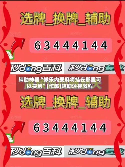 辅助神器“微乐内蒙麻将挂在那里可以买到”(作弊)辅助透视教程-第2张图片