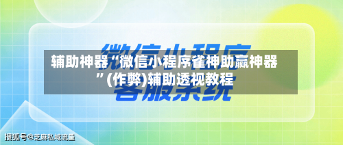 辅助神器“微信小程序雀神助赢神器”(作弊)辅助透视教程-第2张图片