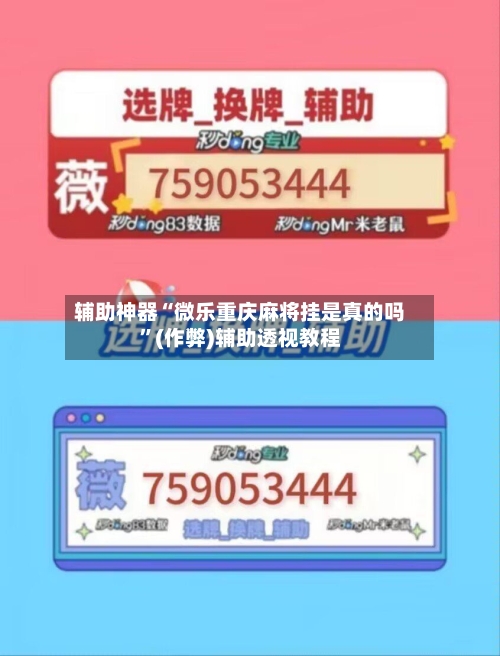 辅助神器“微乐重庆麻将挂是真的吗	”(作弊)辅助透视教程-第2张图片