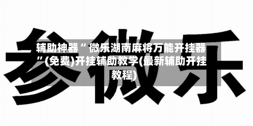 辅助神器“ 微乐湖南麻将万能开挂器”(免费)开挂辅助教学(最新辅助开挂教程)-第2张图片