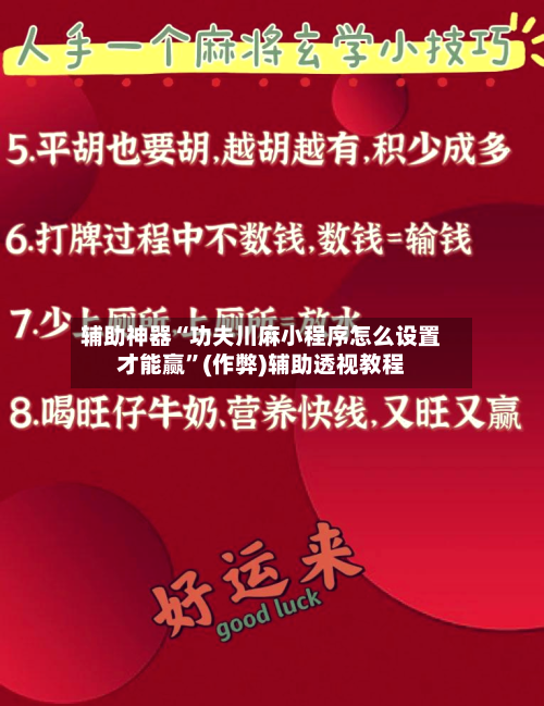 辅助神器“功夫川麻小程序怎么设置才能赢”(作弊)辅助透视教程-第2张图片