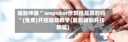 辅助神器“ wepoker作弊挂是真的吗”(免费)开挂辅助教学(最新辅助开挂教程)-第2张图片