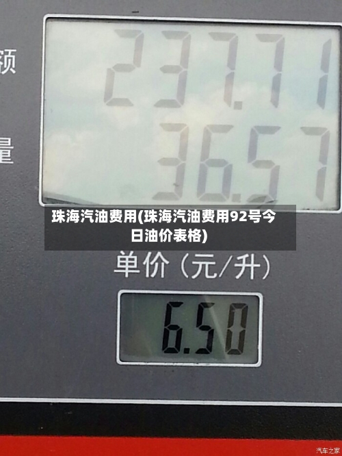 珠海汽油费用(珠海汽油费用92号今日油价表格)