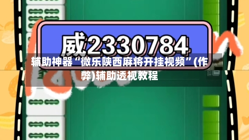 辅助神器“微乐陕西麻将开挂视频”(作弊)辅助透视教程-第2张图片