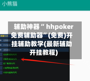 辅助神器“ hhpoker免费辅助器”(免费)开挂辅助教学(最新辅助开挂教程)-第2张图片