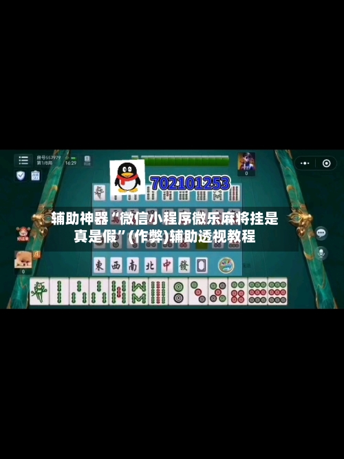 辅助神器“微信小程序微乐麻将挂是真是假”(作弊)辅助透视教程