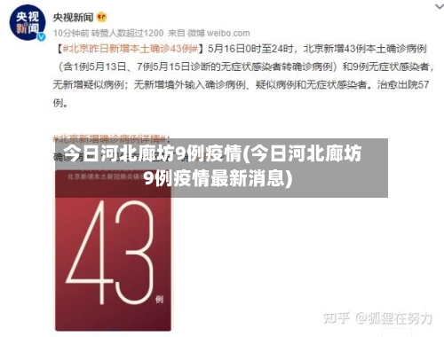 今日河北廊坊9例疫情(今日河北廊坊9例疫情最新消息)