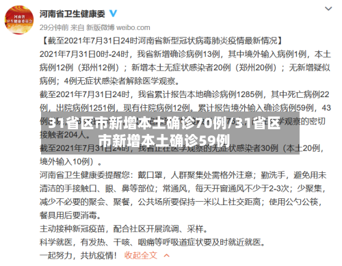 31省区市新增本土确诊70例/31省区市新增本土确诊59例-第2张图片