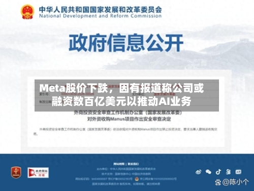 Meta股价下跌，因有报道称公司或融资数百亿美元以推动AI业务-第2张图片